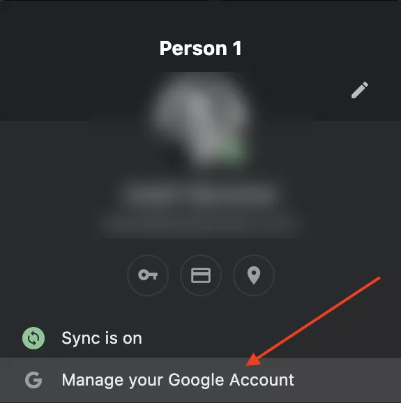 Manage your Google account