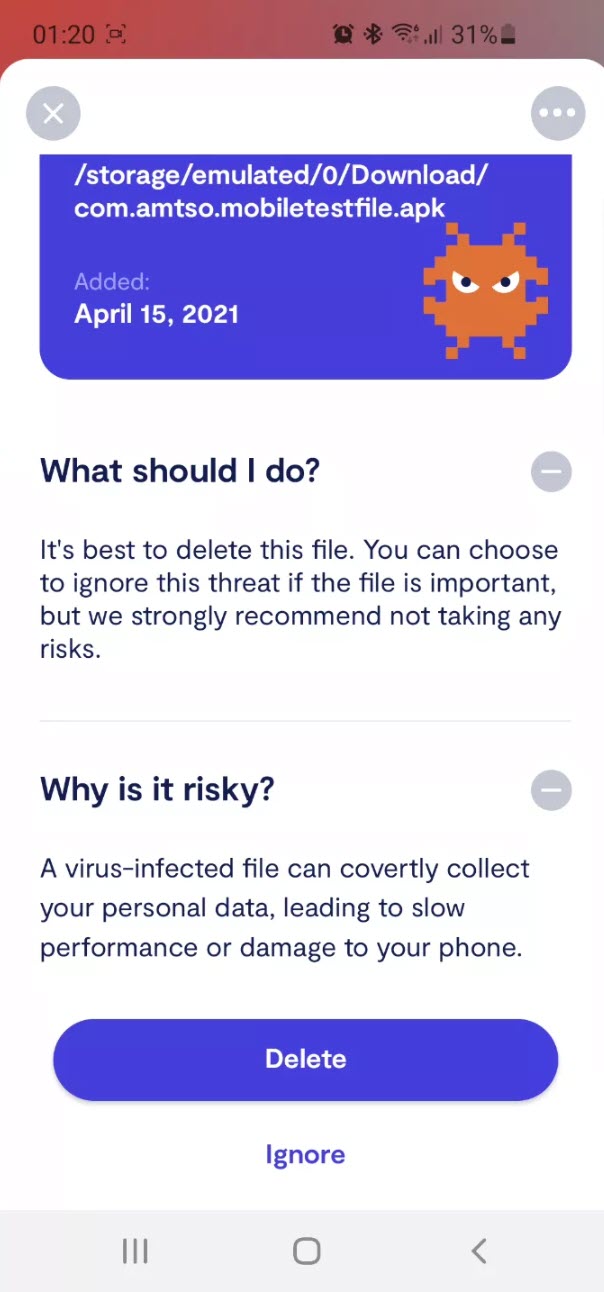 Delete malicious apps Delete malicious apps