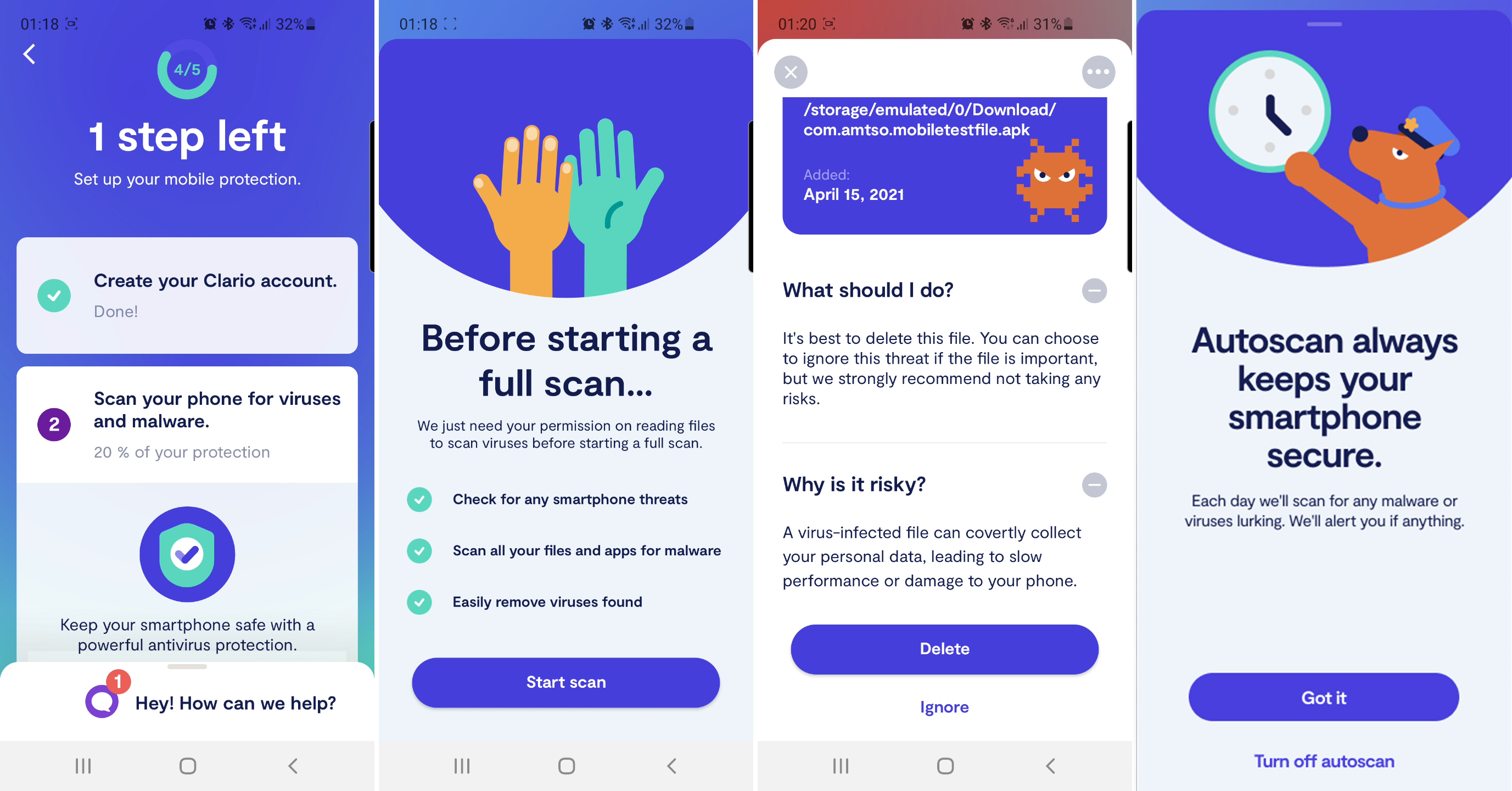 Install Clario and get rid of viruses on Android Install Clario and get rid of viruses on Android