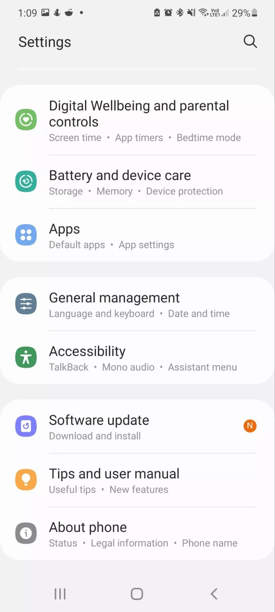 Go to Apps menu in settings