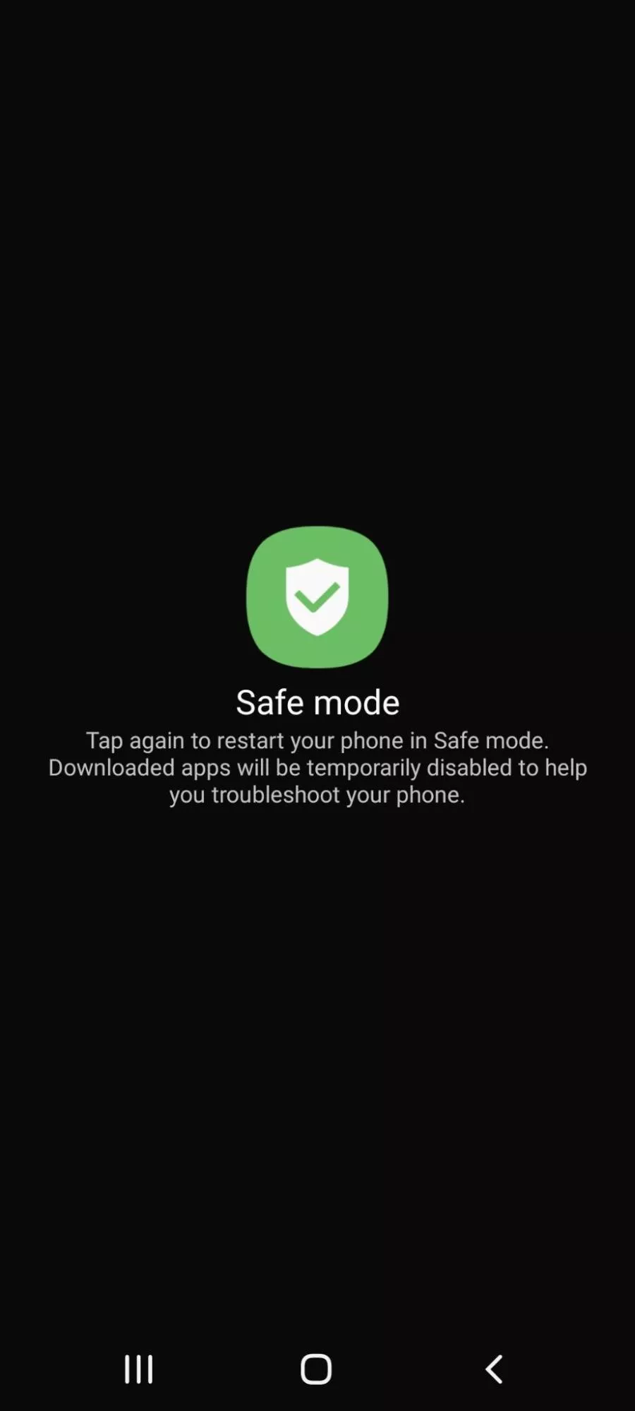 Restart Android phone in safe mode