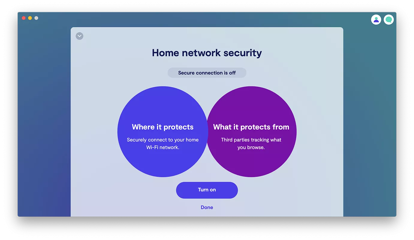 Turn on Home network security