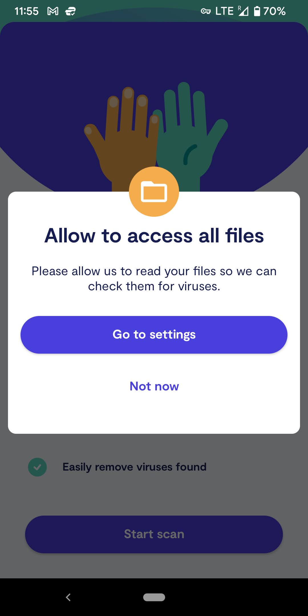 Clario App Allow Access to Files