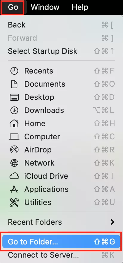 Go to Folder on Mac