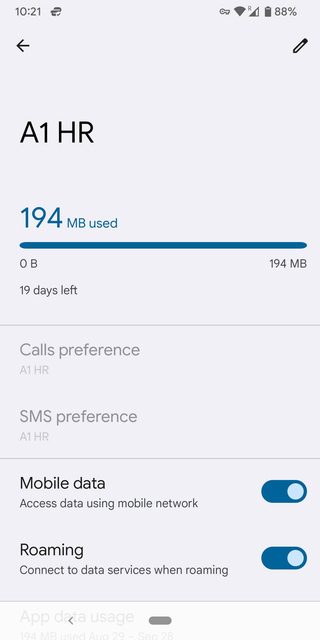 Android Data Usage