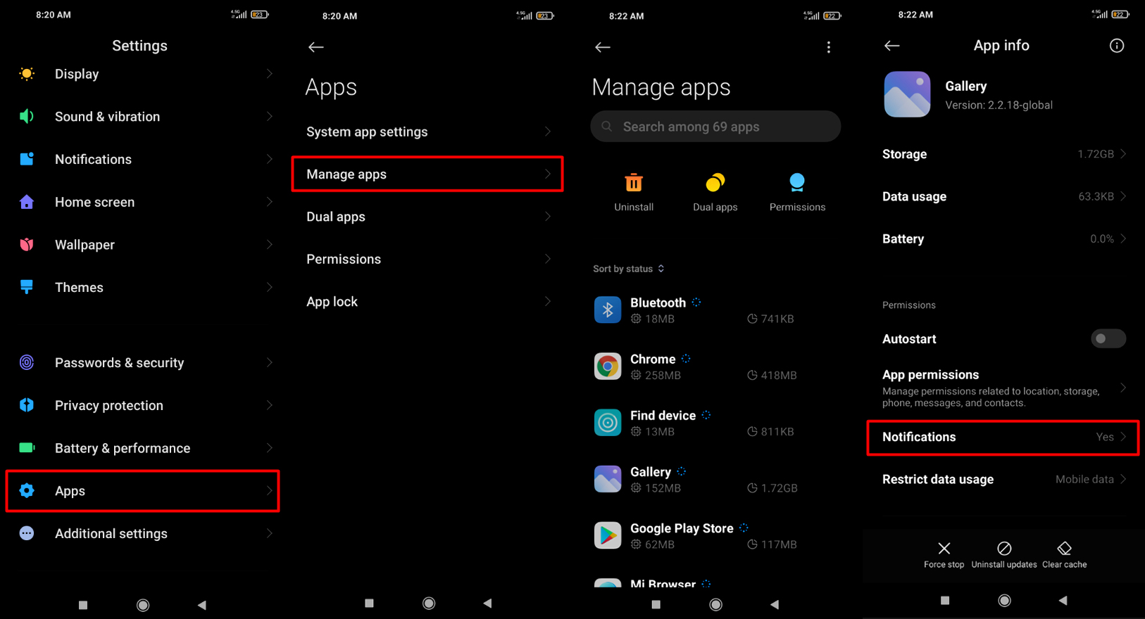 These Android screenshots show how to enhance privacy by stopping unknown apps from sending your notifications via Manage Apps in Settings. These Android screenshots show how to enhance privacy by stopping unknown apps from sending your notifications via Manage Apps in Settings.