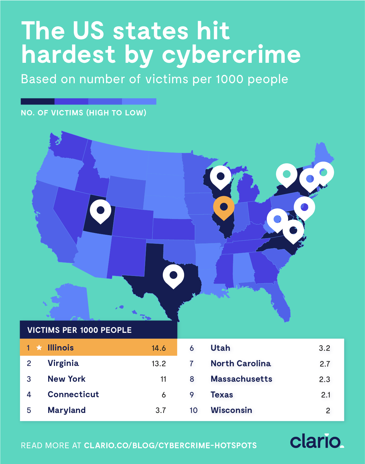 Cybercrime Hotspots | Clario