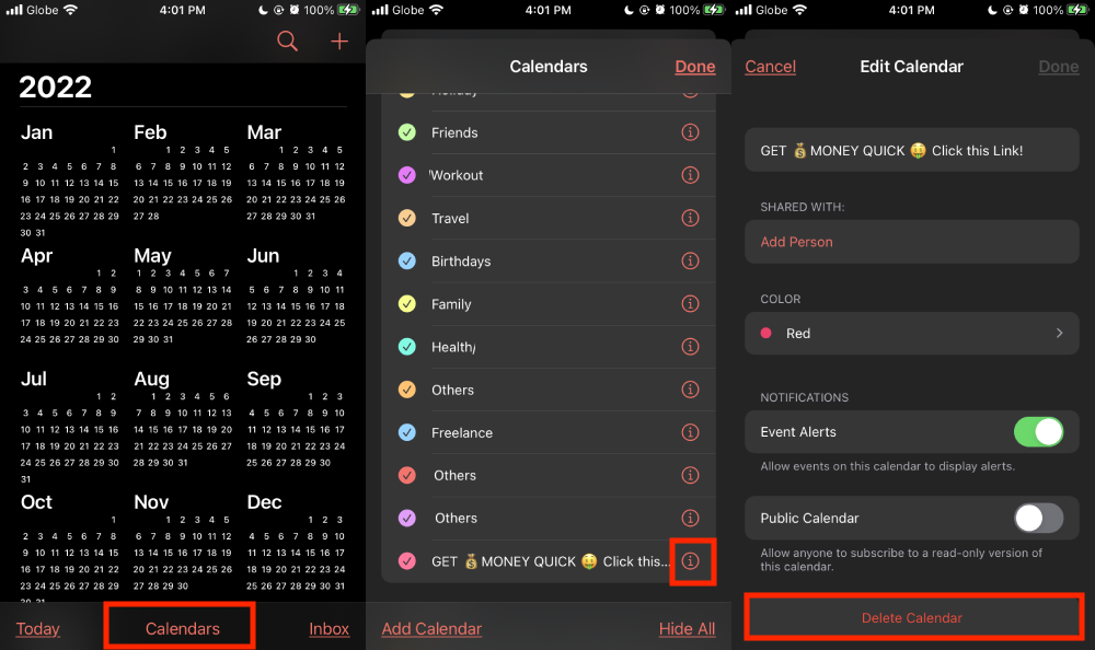 How to Delete Spam Calendar Events on iPhone