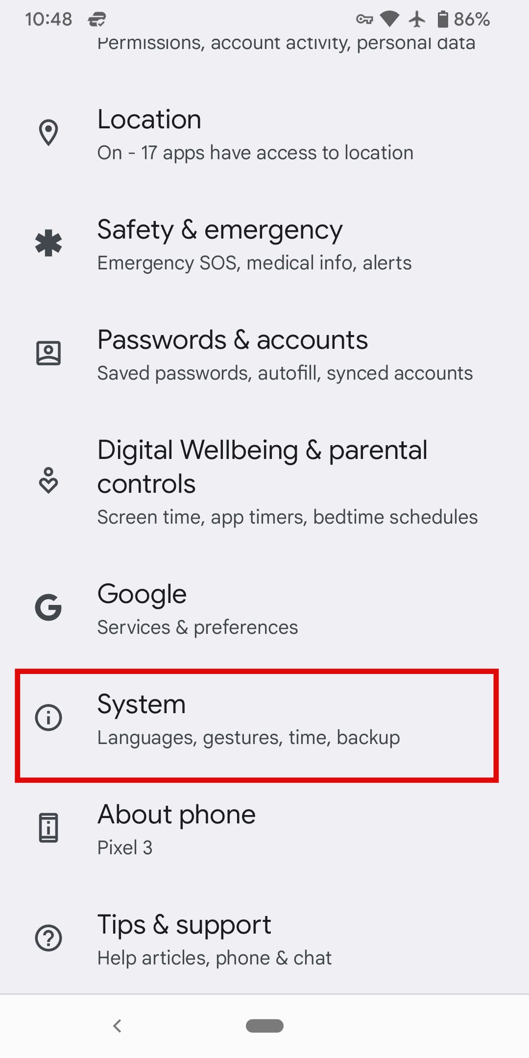 Android Settings