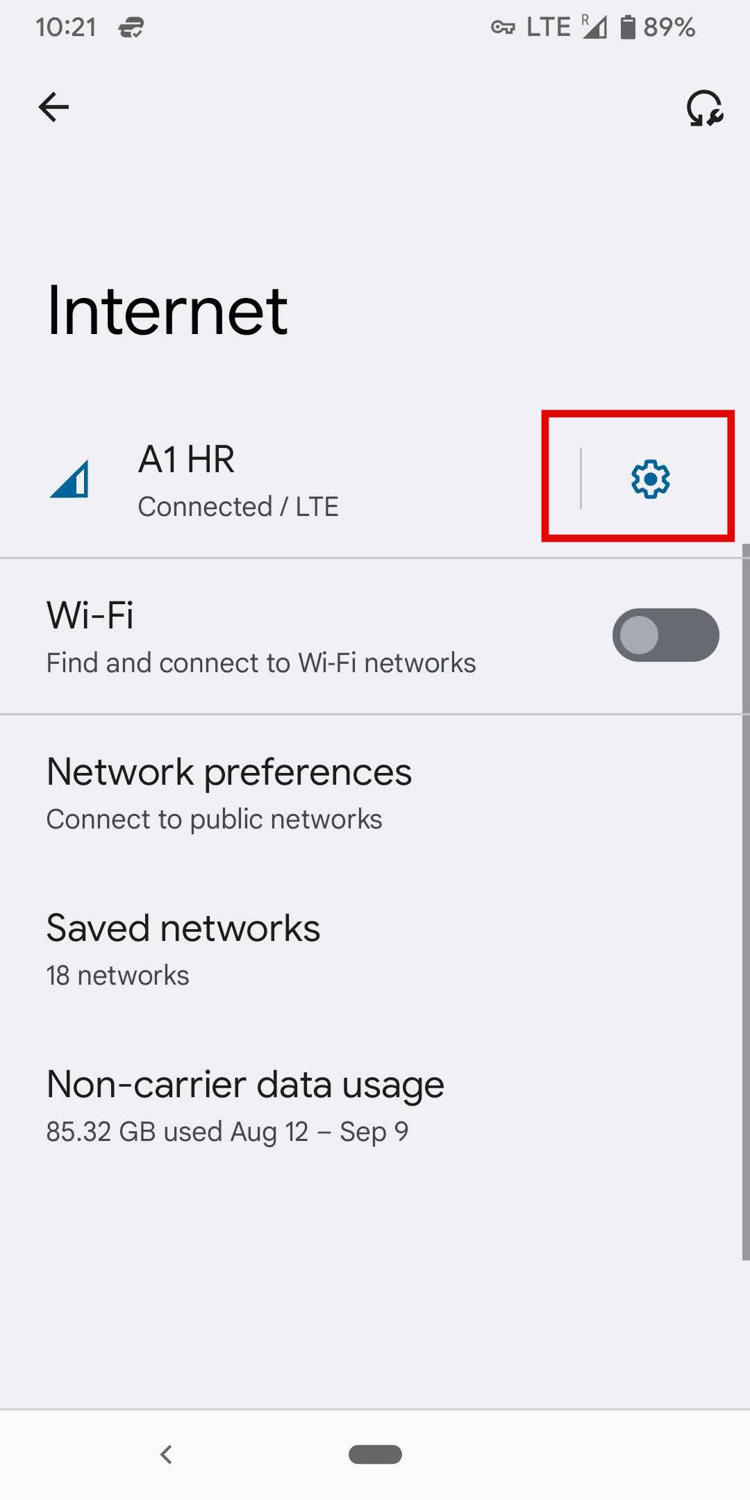 Android Internet Settings