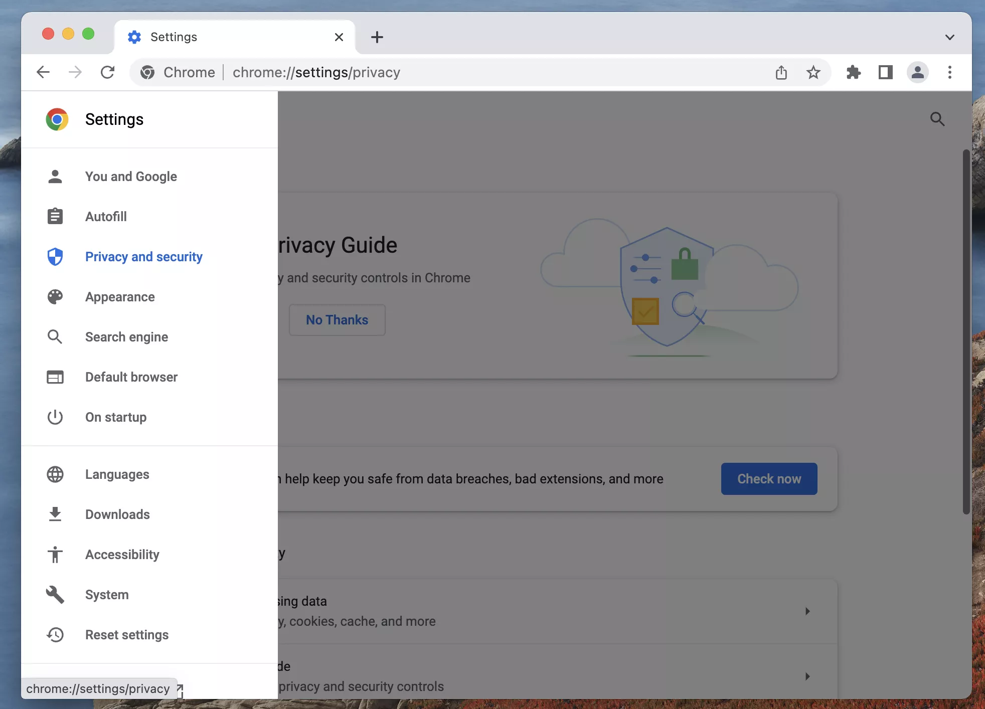 How to check the privacy and security of your Google Chrome