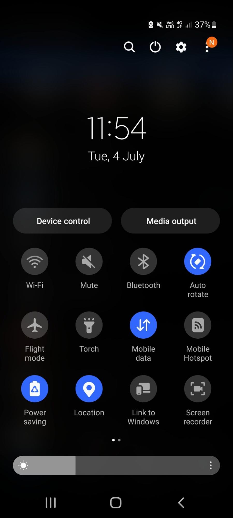 Tap the location marker icon to disable location services on Android.
