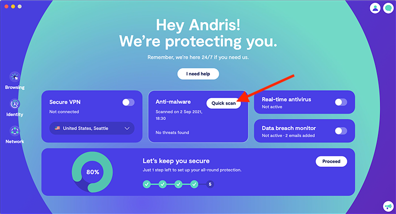 Scan your device for malware Scan your device for malware