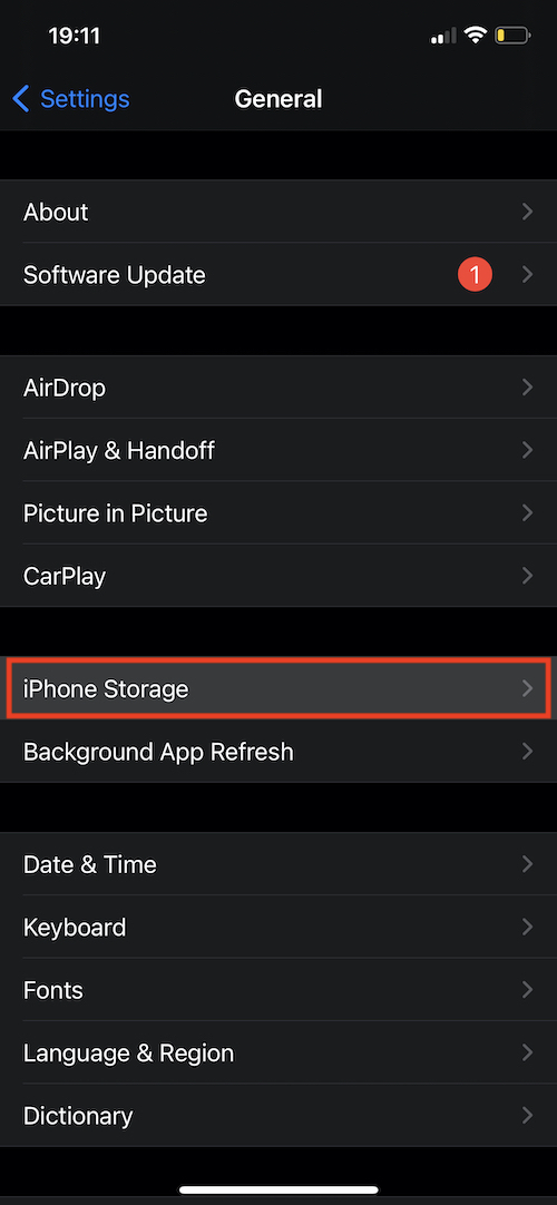 Go to iPhone Storage Go to iPhone Storage