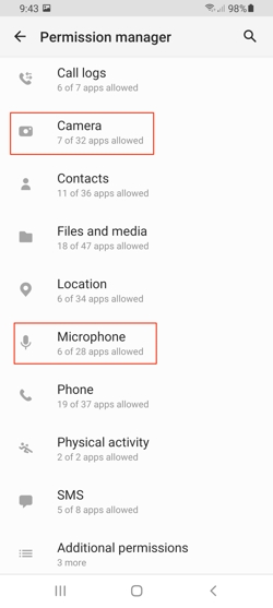 Android permissions manager Android permissions manager