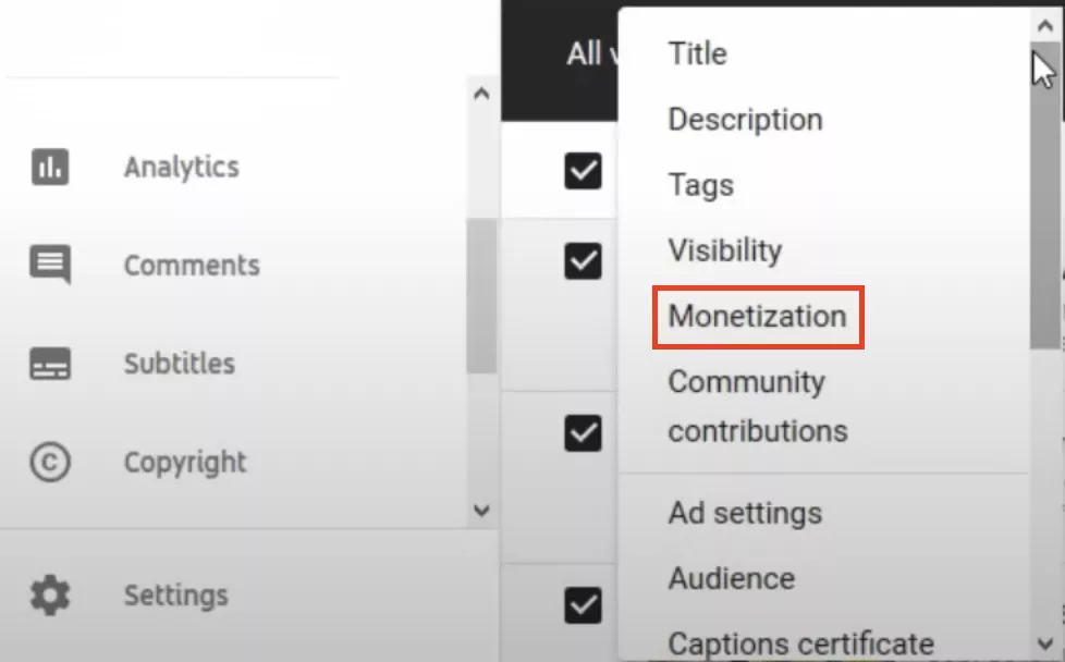 YouTube channel monetization