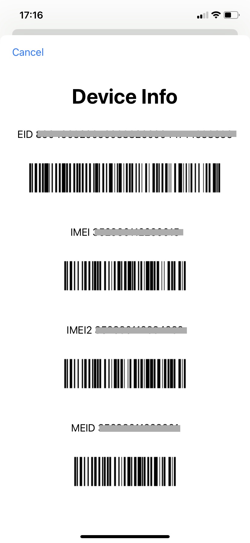 Code to show IMEI Code to show IMEI