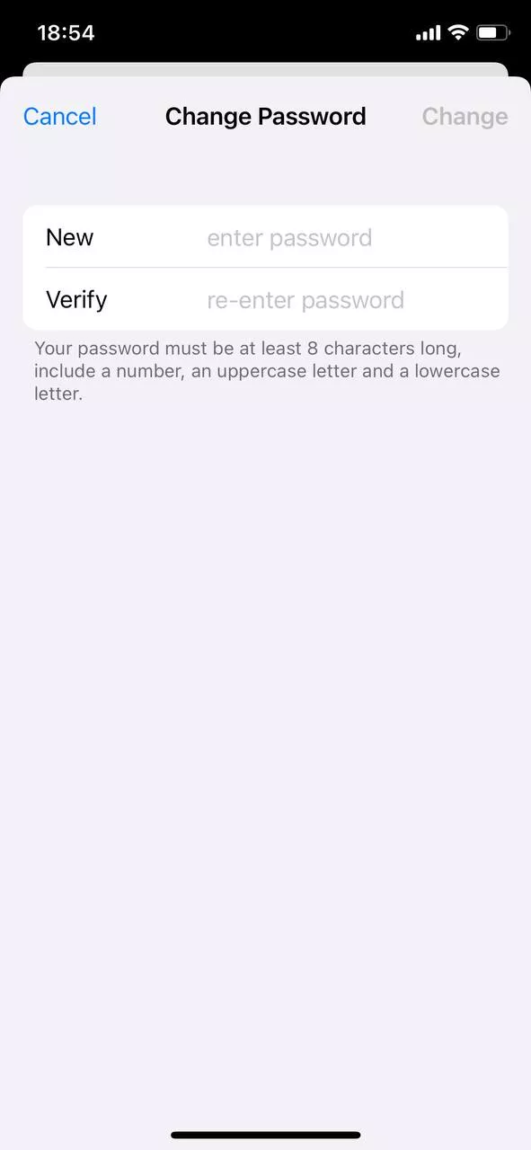 Change Apple ID password on iPhone