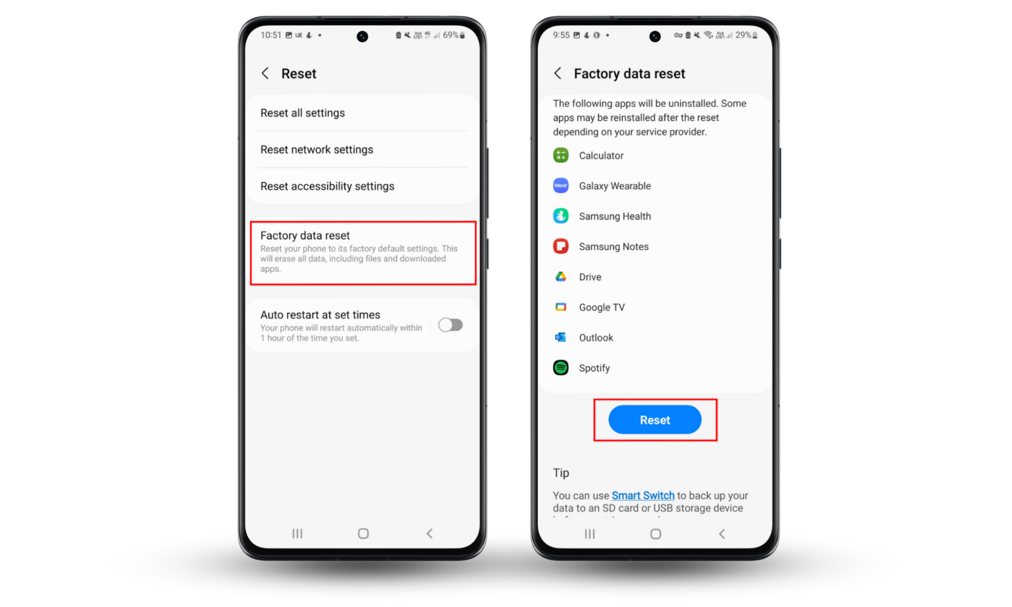 How to do a clean factory reset on your Android phone. Can't delete malware from Android? Factory reset your phone. Go Factory data reset > Reset. How to do a clean factory reset on your Android phone. Can't delete malware from Android? Factory reset your phone. Go Factory data reset > Reset.