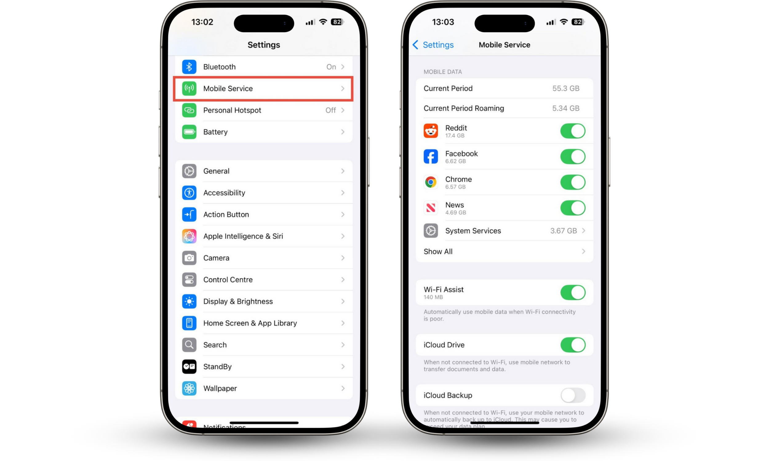 Settings on an iPhone, showing how to check which apps are using the most mobile data. Are you wondering, is my ex husband tracking my iPhone? Look for unexpected data usage. Settings on an iPhone, showing how to check which apps are using the most mobile data. Are you wondering, is my ex husband tracking my iPhone? Look for unexpected data usage.