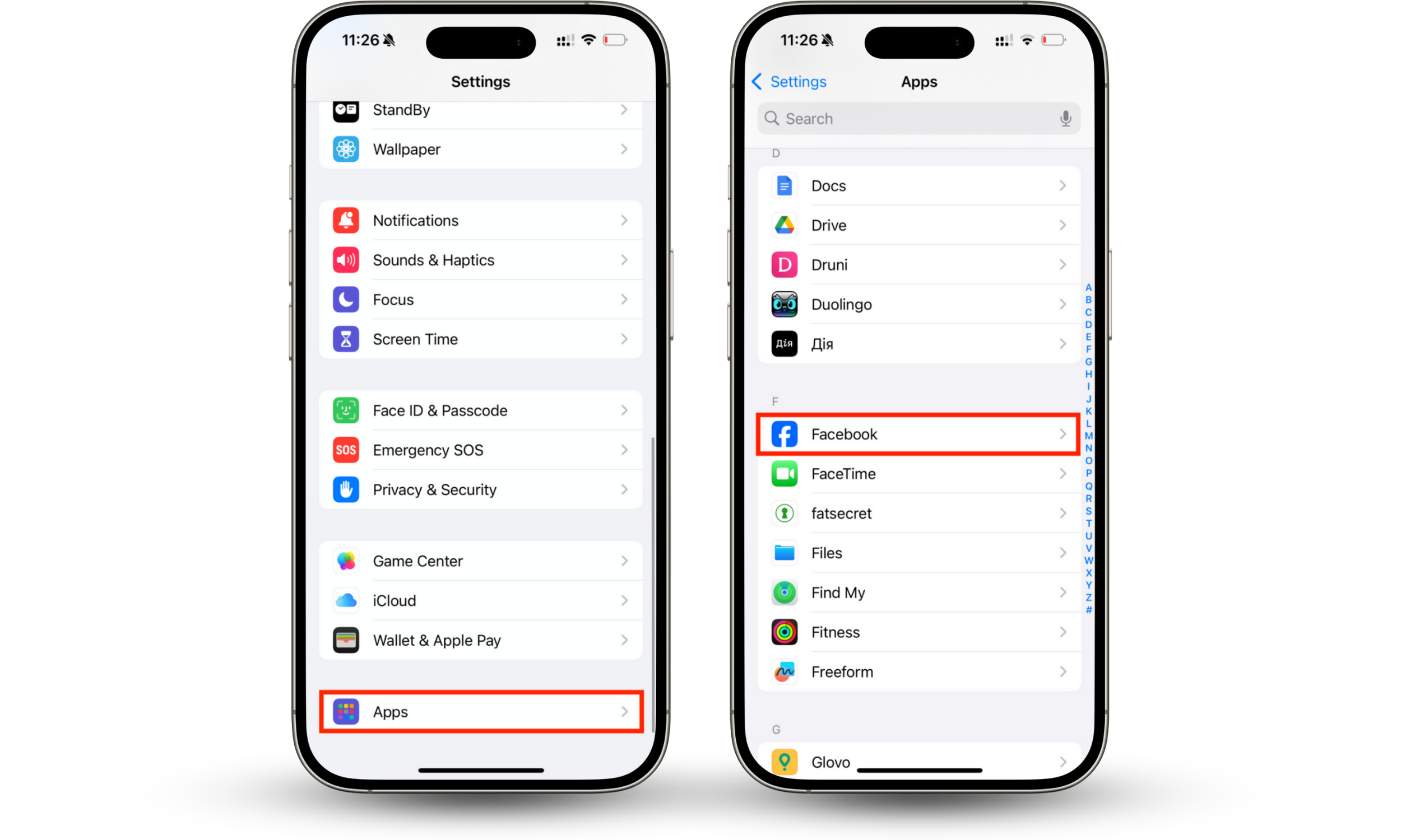 To turn location off on Facebook on an iPhone, go to Settings, then scroll down the list of apps and tap on Facebook. To turn location off on Facebook on an iPhone, go to Settings, then scroll down the list of apps and tap on Facebook.