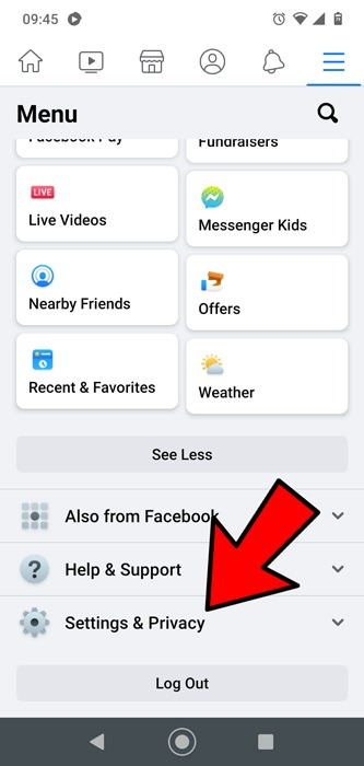 Access Settings page on Mobile Web Browser Access Settings page on Mobile Web Browser