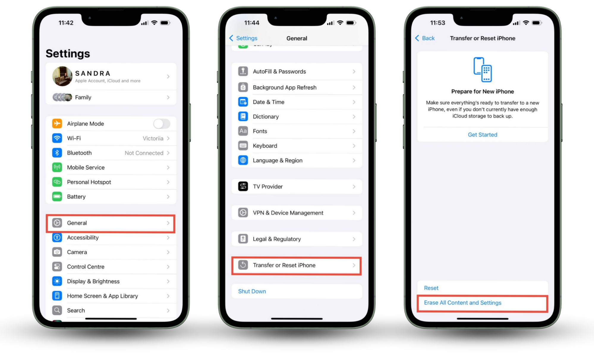 If someone is spying on your phone, perform a factory reset. To factory reset an iPhone, Go to Settings > General > Transfer or Reset iPhone. Tap Erase All Content and Settings. If someone is spying on your phone, perform a factory reset. To factory reset an iPhone, Go to Settings > General > Transfer or Reset iPhone. Tap Erase All Content and Settings.
