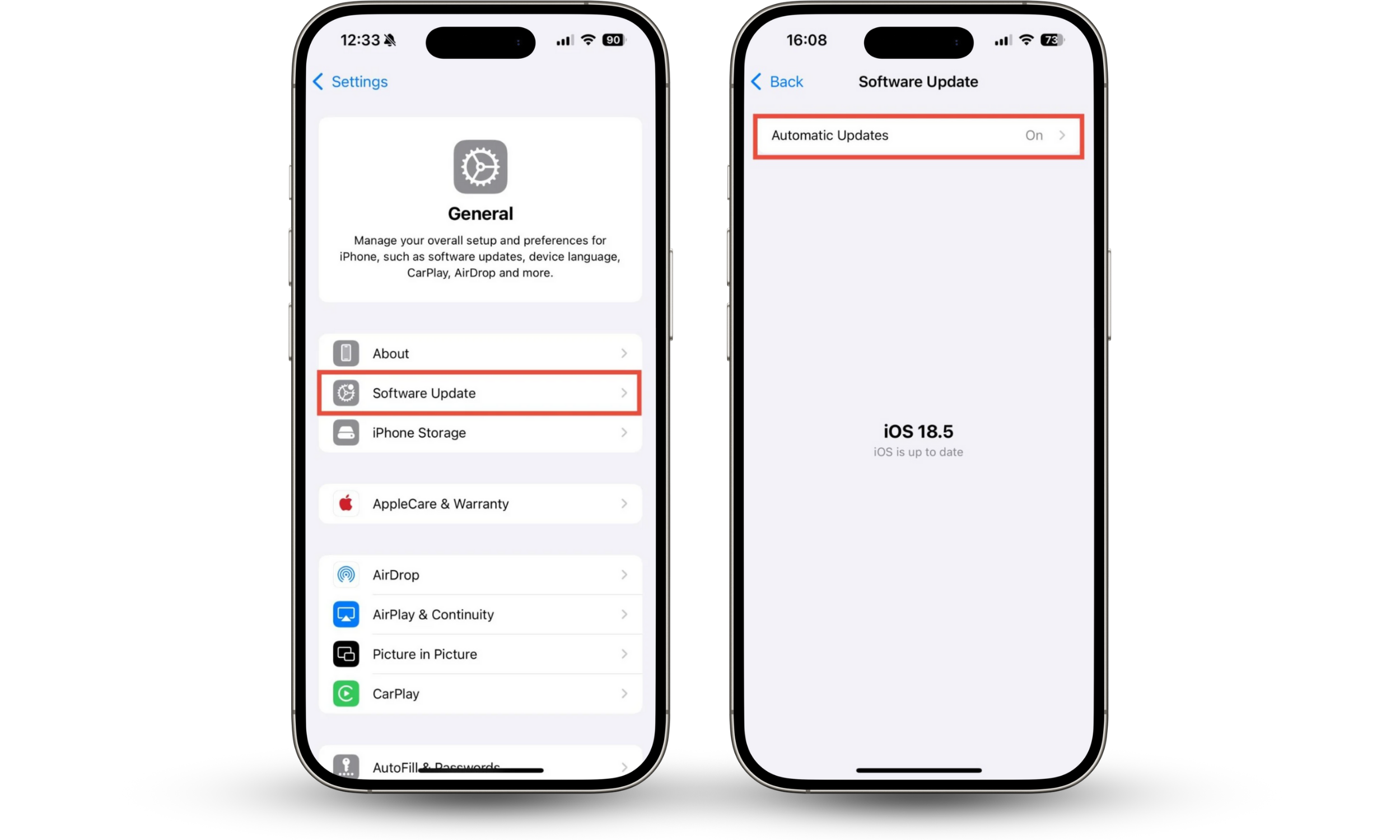 The steps needed to enable Automatic Updates for iOS. iPhones get viruses sometimes, and it's more likely if their operating system is outdated. The steps needed to enable Automatic Updates for iOS. iPhones get viruses sometimes, and it's more likely if their operating system is outdated.