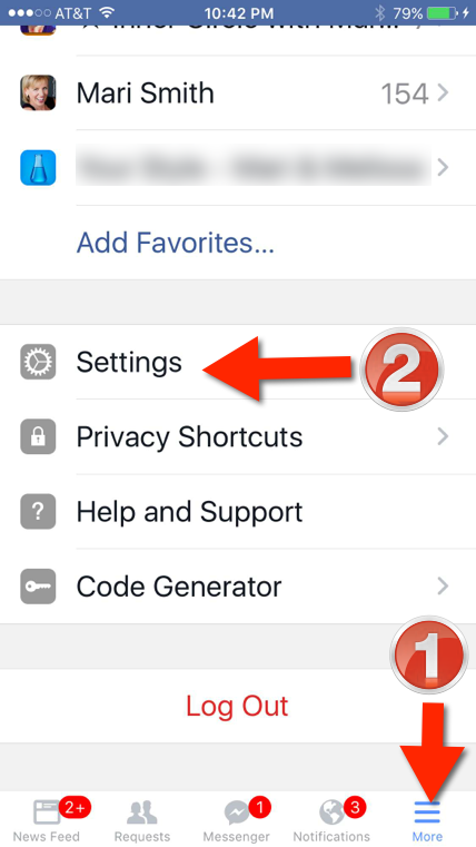 Access Settings Page on Mobile App Access Settings Page on Mobile App