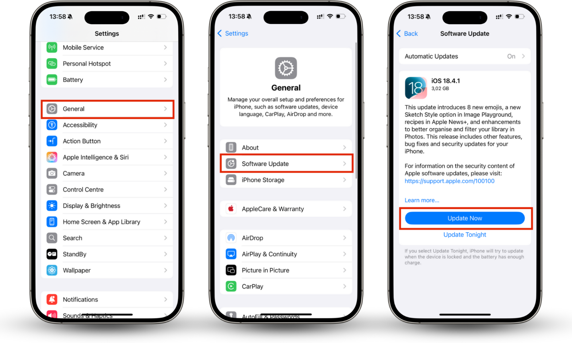 Check for software updates on your iPhone if someone is spying on your phone. Go to Settings > General > Software Update. Tap Install Now or Download and Install if an update is available. Check for software updates on your iPhone if someone is spying on your phone. Go to Settings > General > Software Update. Tap Install Now or Download and Install if an update is available.