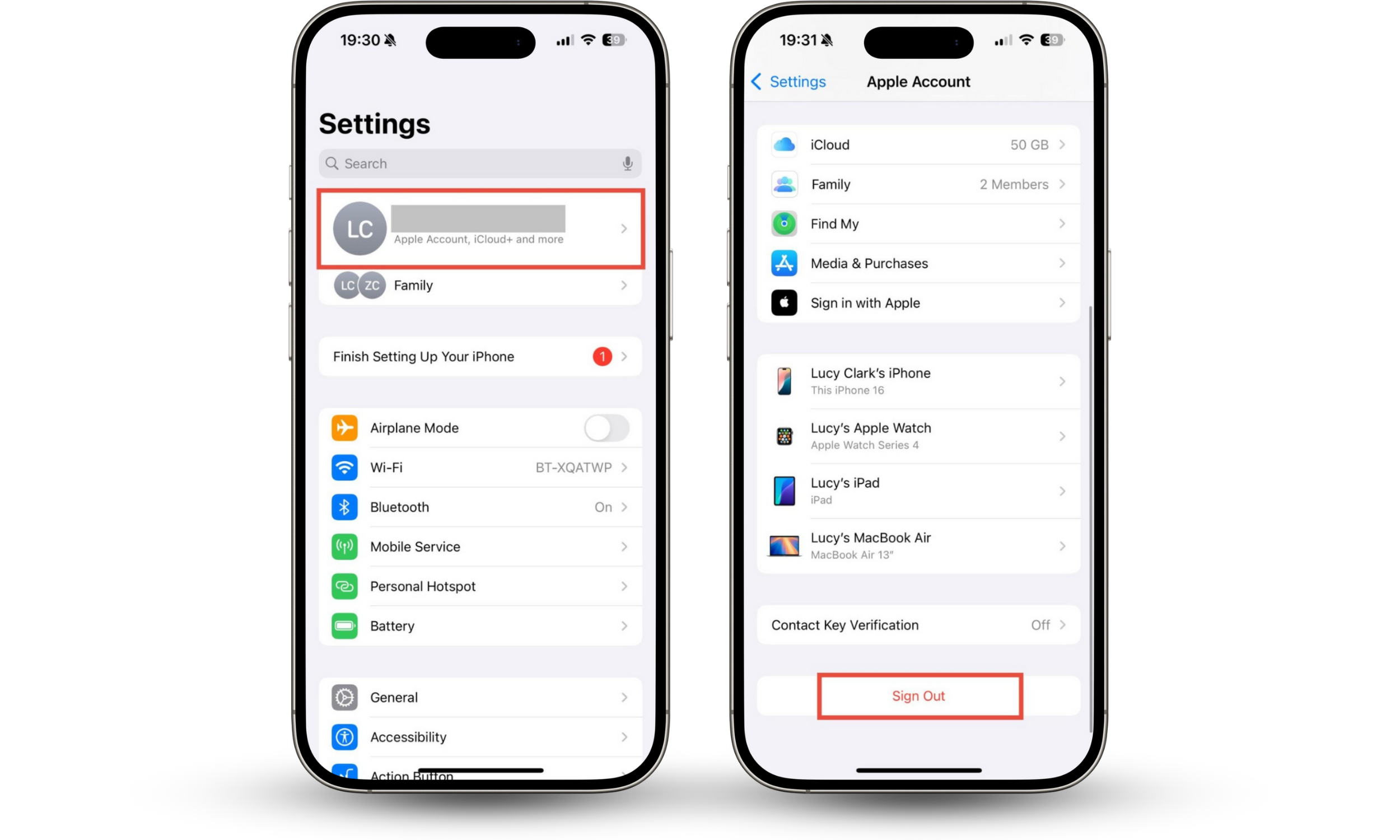 How to sign out of iCloud using your iPhone, by going to Settings, Apple Account, and choosing Sign Out. If you can't turn off Find My iPhone, this is a quick way to do it. How to sign out of iCloud using your iPhone, by going to Settings, Apple Account, and choosing Sign Out. If you can't turn off Find My iPhone, this is a quick way to do it.