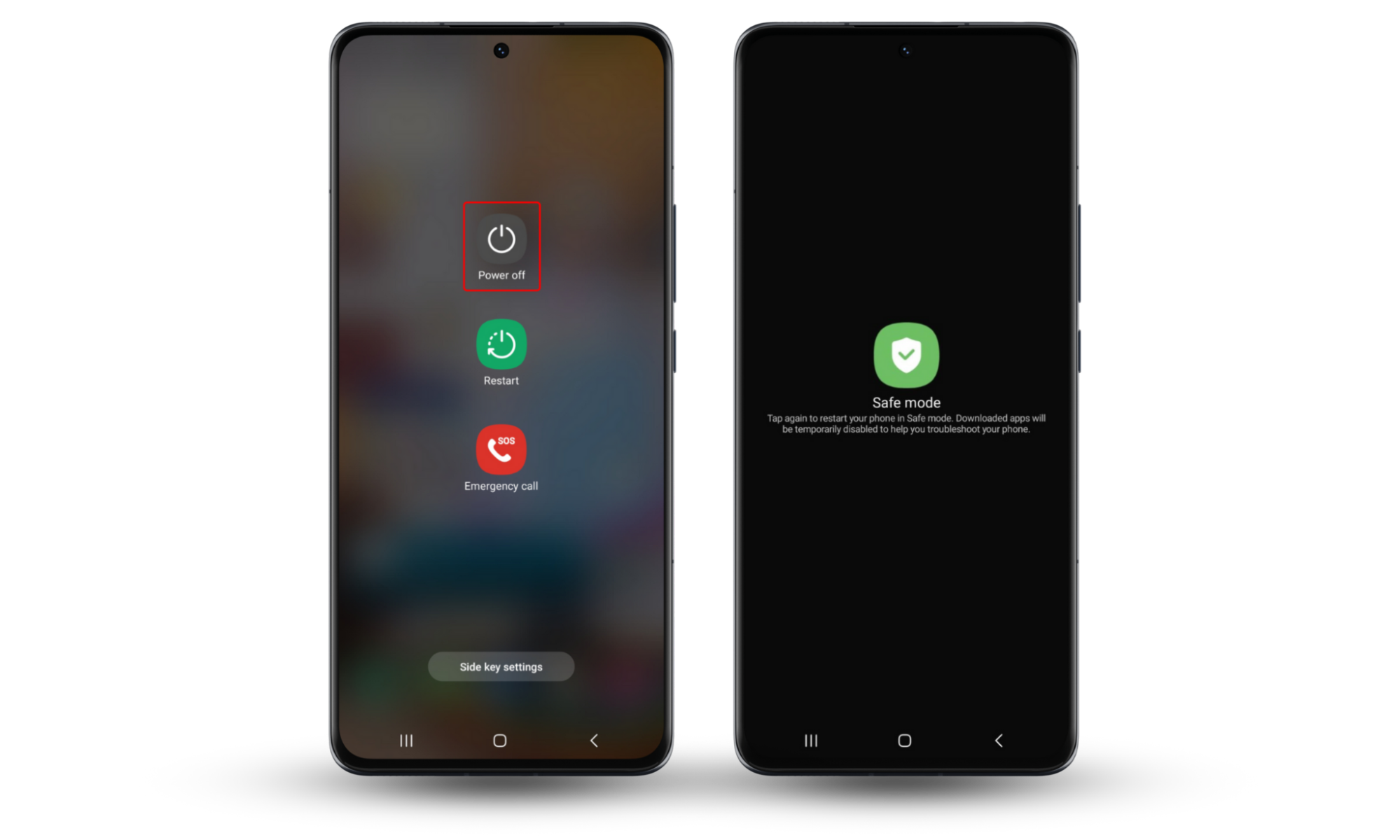 The method needed to activate Safe mode on a Samsung Galaxy phone. If you need to delete malware from Android, using Safe mode can make it easier. The method needed to activate Safe mode on a Samsung Galaxy phone. If you need to delete malware from Android, using Safe mode can make it easier.