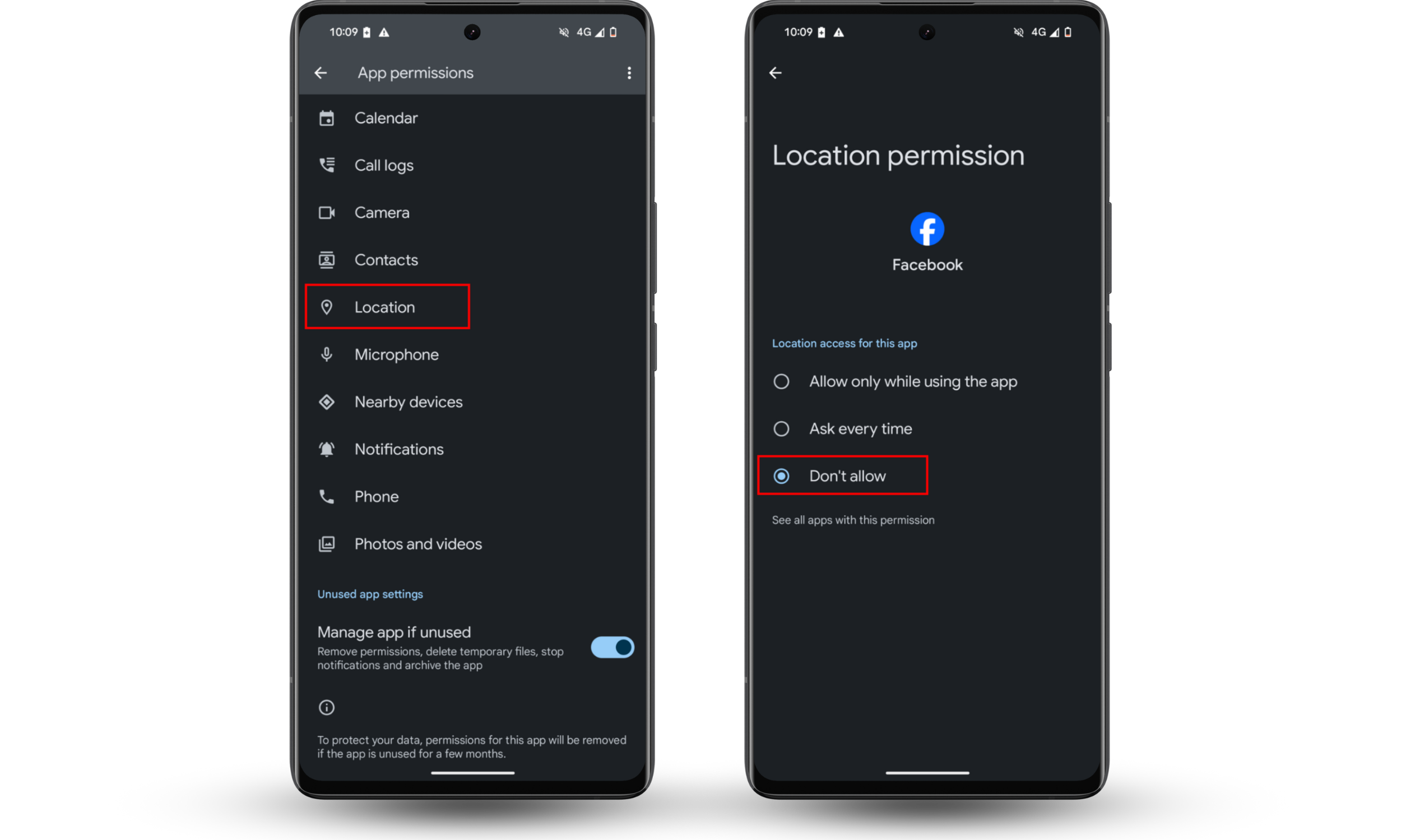 To turn your location off on Facebook, set Facebook's location permissions to Don't allow. To turn your location off on Facebook, set Facebook's location permissions to Don't allow.