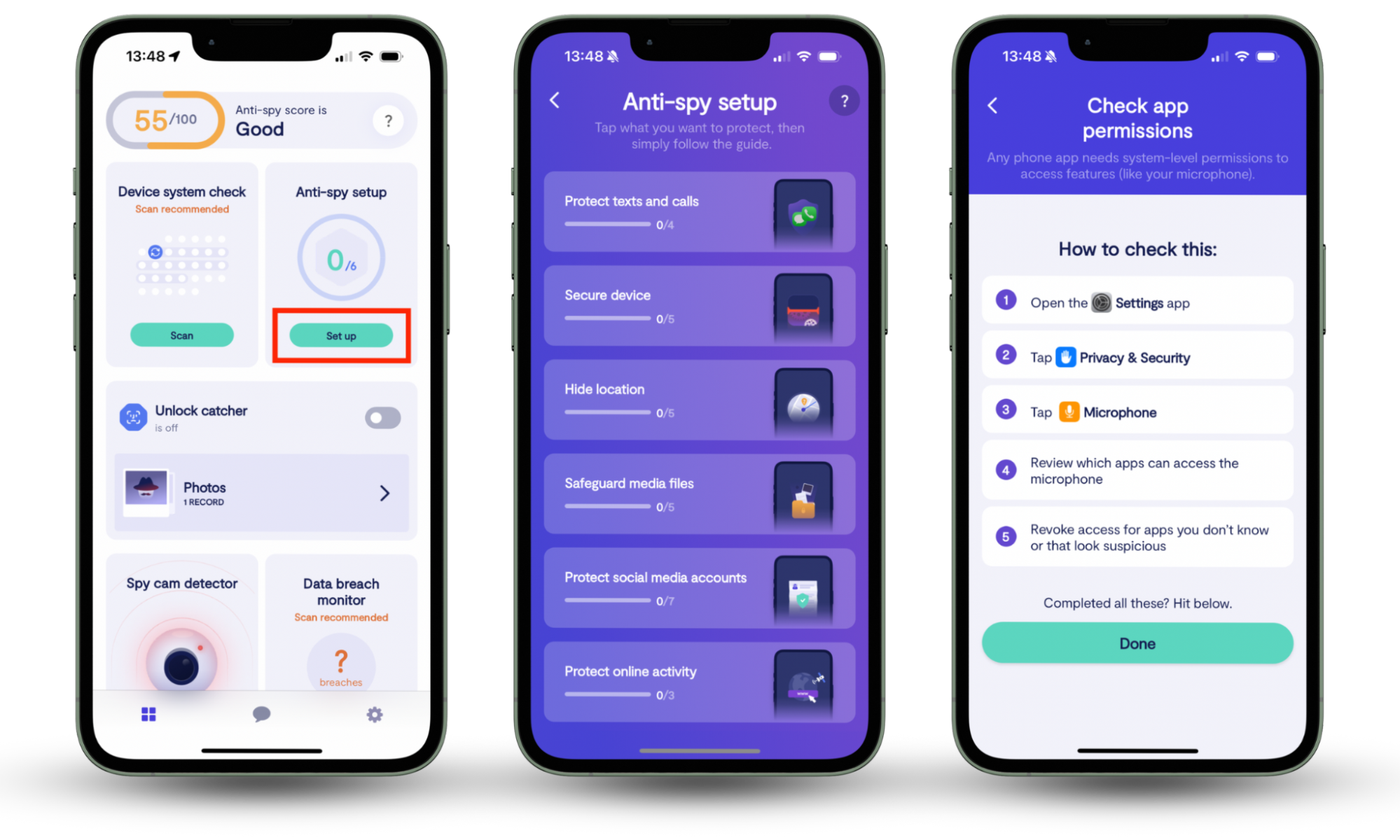 These Clario Anti Spy app screenshots show how to run an Anti-Spy Setup to ensure the internet safety of your iPhone or Android. These Clario Anti Spy app screenshots show how to run an Anti-Spy Setup to ensure the internet safety of your iPhone or Android.