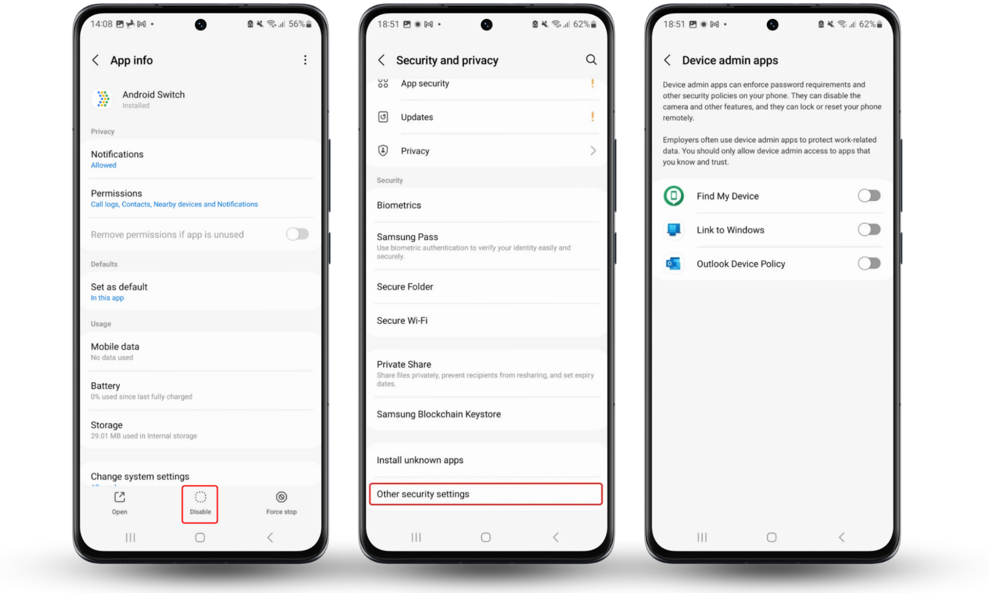 The steps needed to remove device admin permissions for an app on your Android, before you remove malware from Android. The steps needed to remove device admin permissions for an app on your Android, before you remove malware from Android.