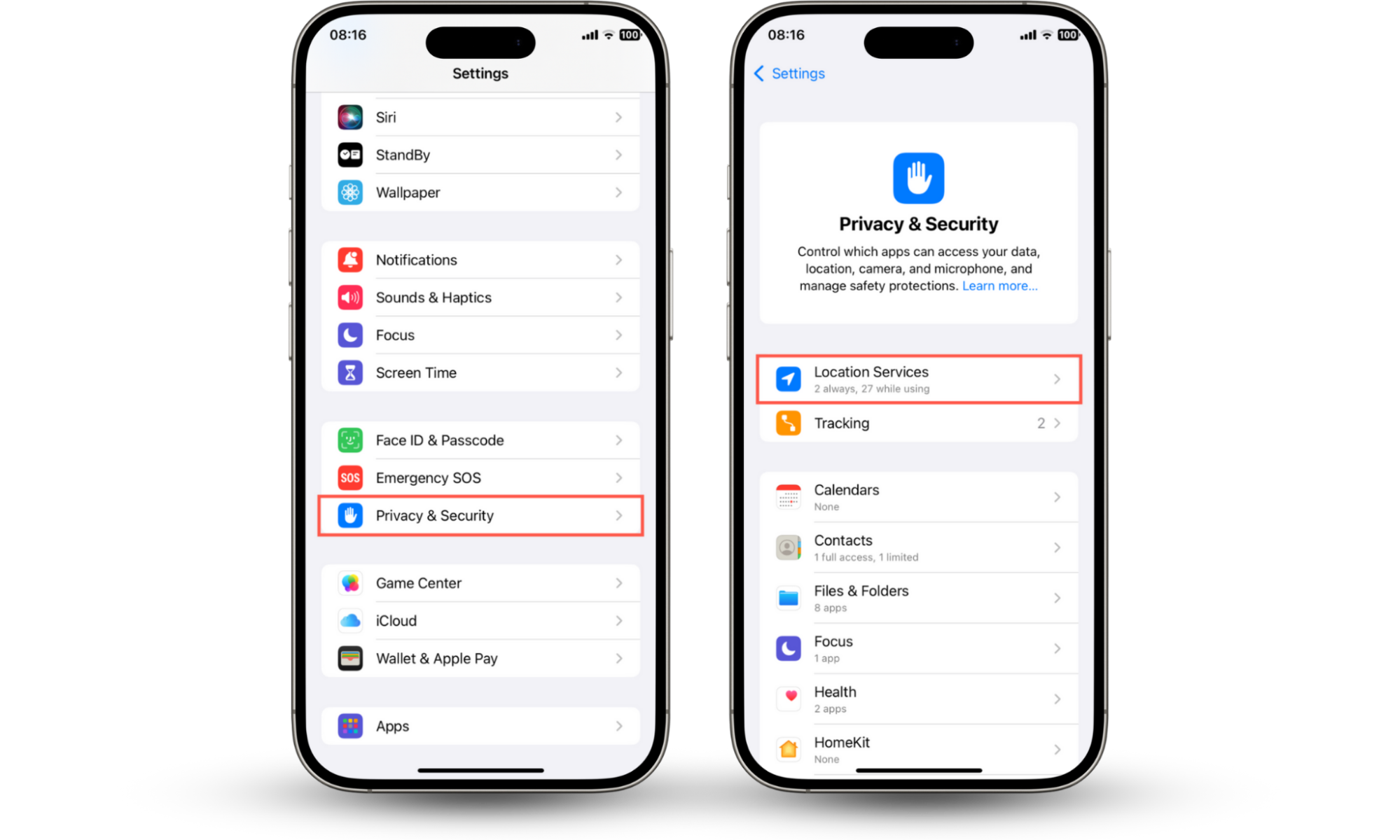 These iOS screenshots show how to visit the Location Services menu so that you change the location permissions on your iPhone. These iOS screenshots show how to visit the Location Services menu so that you change the location permissions on your iPhone.