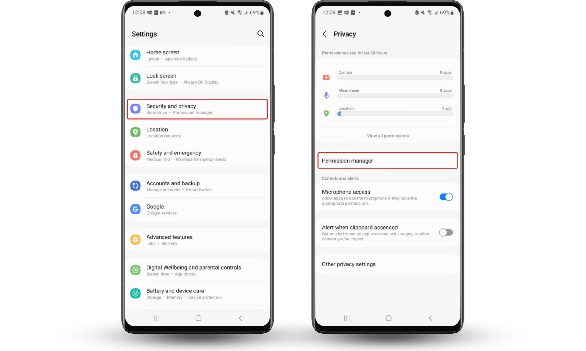 The steps needed on an Android phone to manage your app permissions. For users wanting to stop people from tracking your phone, this is a key step. The steps needed on an Android phone to manage your app permissions. For users wanting to stop people from tracking your phone, this is a key step.