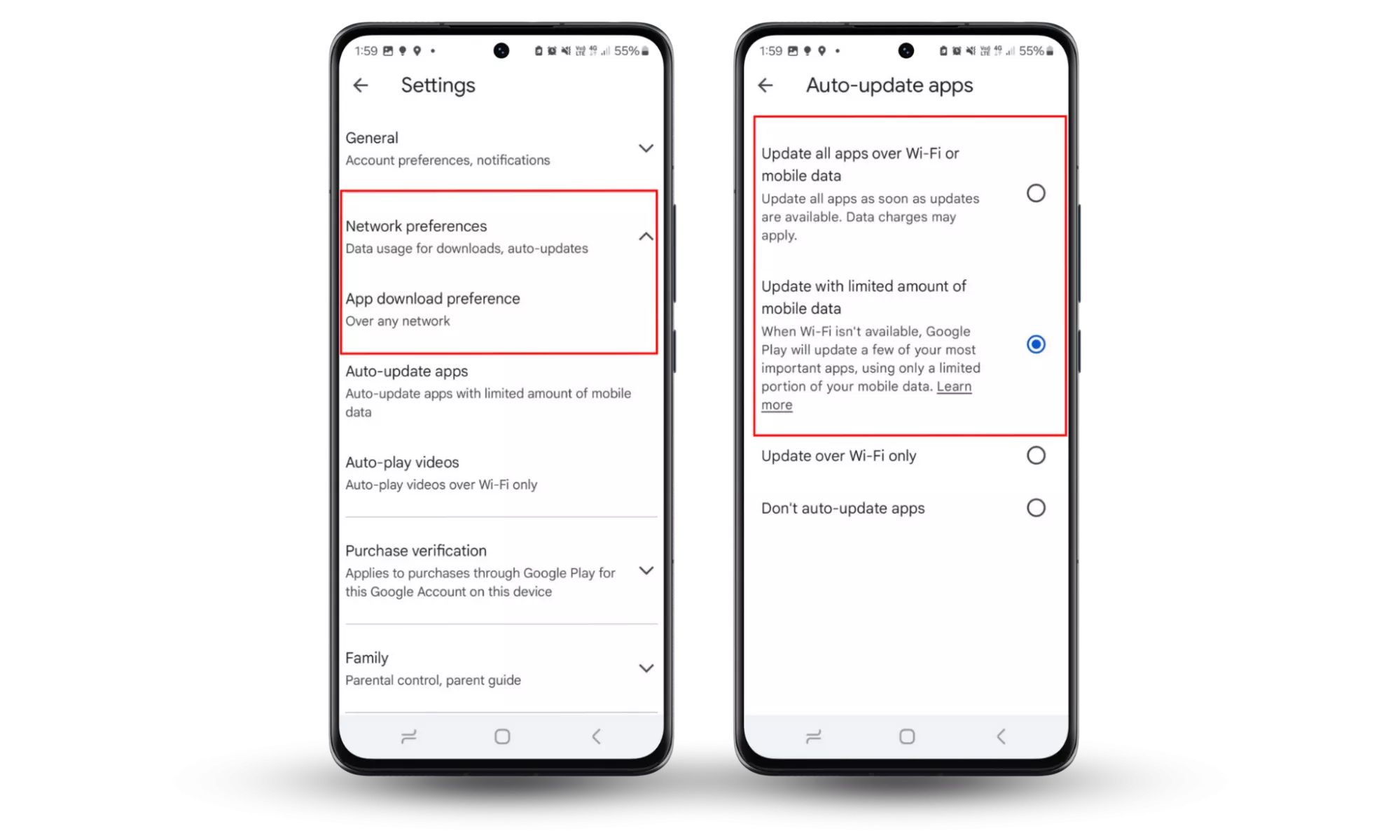 If you see if someone is tracking your phone, block them by setting apps to auto-update. Set the Google Play Store to auto-update apps.