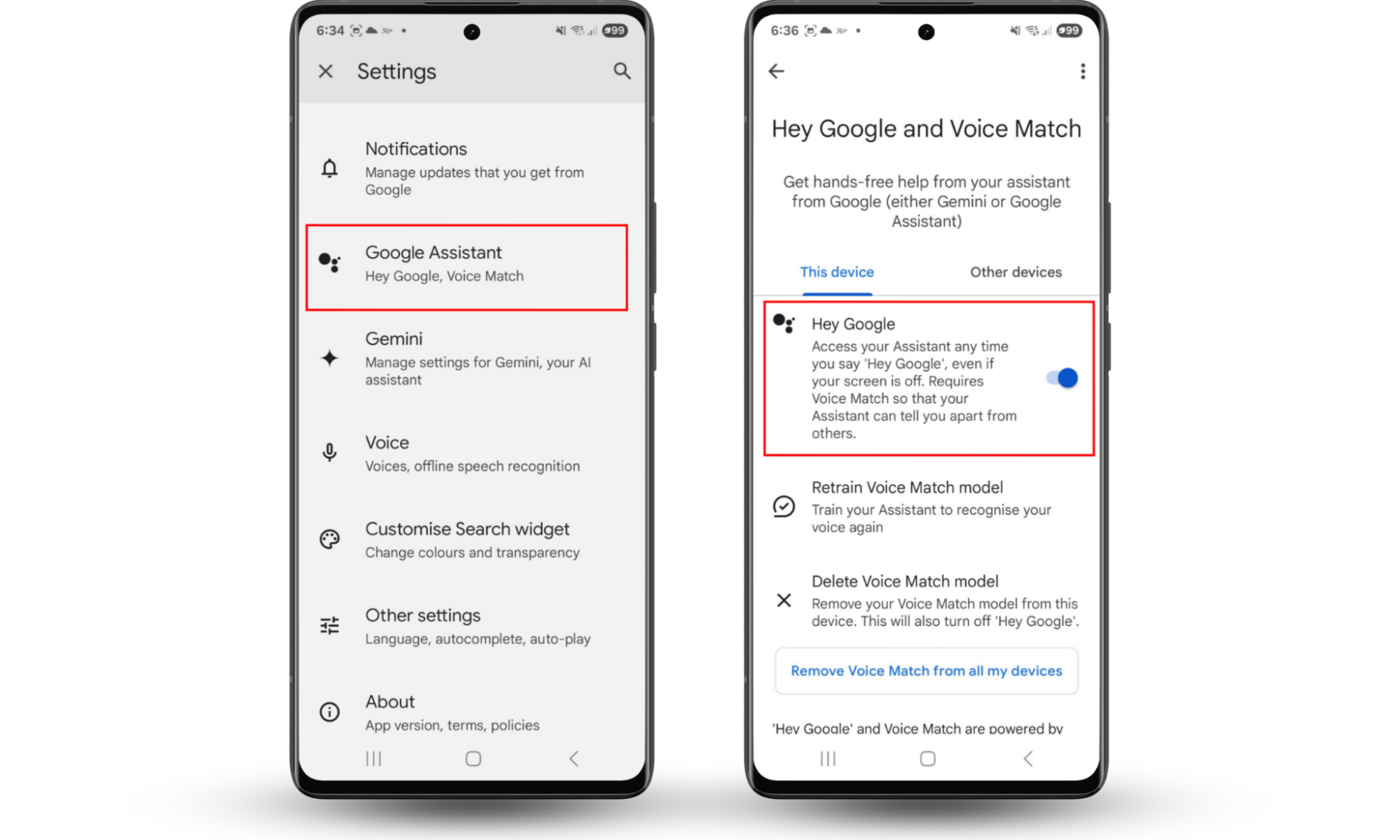 Is your phone listening to you? Stop it by turning off Ok Google. After getting to the Google settings, go to Google Assistant and toggle off Hey Google. Is your phone listening to you? Stop it by turning off Ok Google. After getting to the Google settings, go to Google Assistant and toggle off Hey Google.