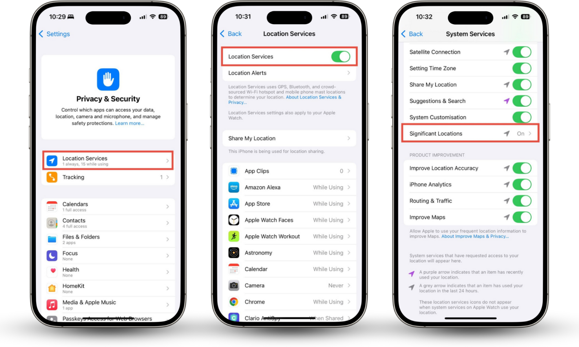 The steps needed to turn off Location Services on an iPhone. To stop someone tracking your phone with GPS, you should make sure all Location Services are disabled. The steps needed to turn off Location Services on an iPhone. To stop someone tracking your phone with GPS, you should make sure all Location Services are disabled.