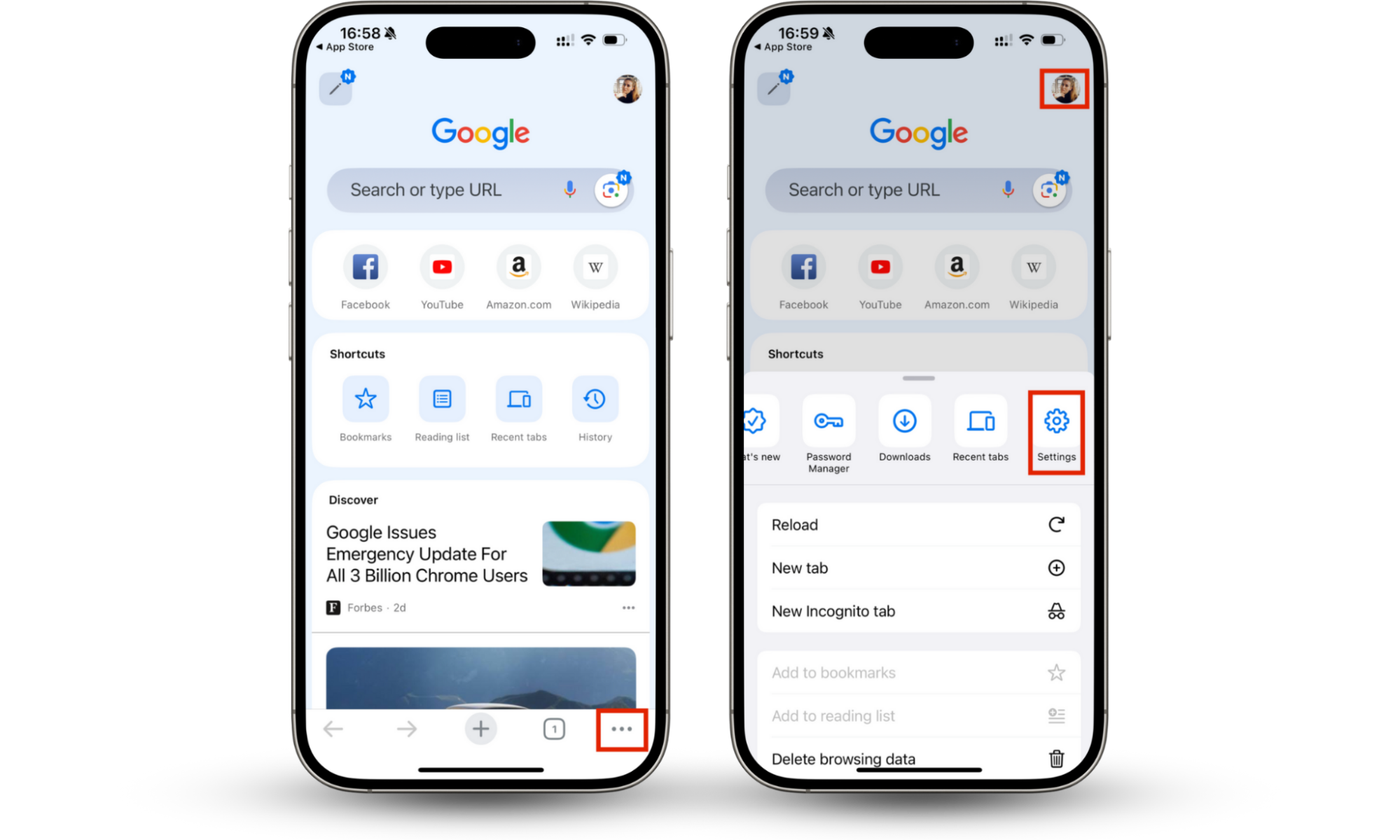 To stop someone from spying on your phone, sign out of Google Chrome. Open Google Chrome, select the three dots, and choose Settings. To stop someone from spying on your phone, sign out of Google Chrome. Open Google Chrome, select the three dots, and choose Settings.