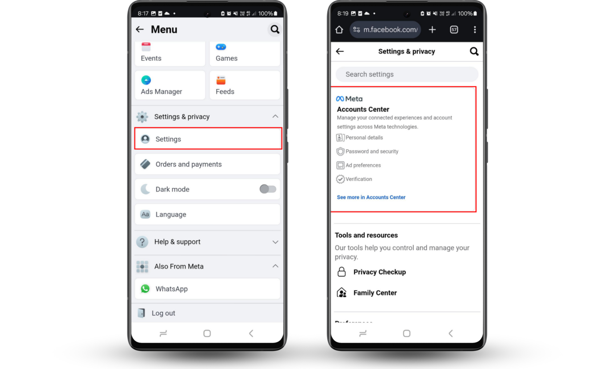 Here's what to do if your Facebook gets hacked. Add 2FA by going to Settings & privacy > Settings > Accounts center and press Password and security. Here's what to do if your Facebook gets hacked. Add 2FA by going to Settings & privacy > Settings > Accounts center and press Password and security.