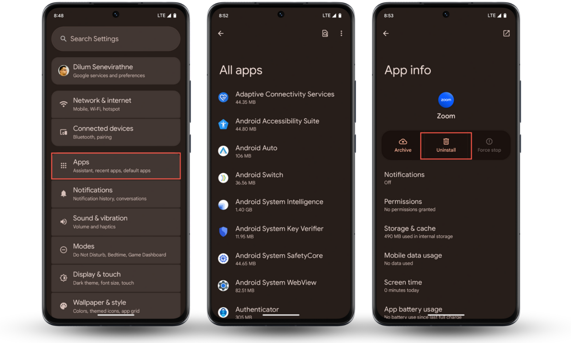 These Android screenshots show how to stop unwanted apps from automatically downloading by uninstalling suspicious apps via Settings. These Android screenshots show how to stop unwanted apps from automatically downloading by uninstalling suspicious apps via Settings.